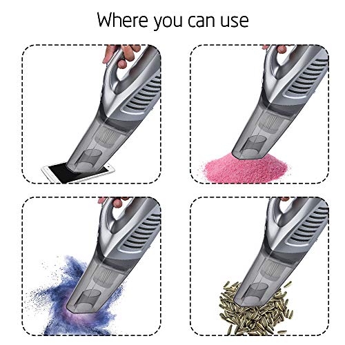 4-in-1 Portable Car Vacuum Cleaner, High Power 12V Vehicle Wet/Dry Vacuum Cleaner