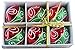 SLEETLY 28pk Red and Green Christmas Ball Ornaments for Tree Decorations - Holiday Xmas Shatterproof Plastic Balls, Icicles and Snowflakes Ornament Set