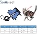 SCENEREAL Escape Proof Cat Harness and Leash - Adjustable Soft Mesh Vest Harness for Rabbits Puppy Kittens, M