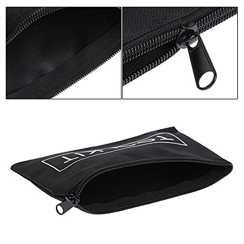 Zipper Canvas Tool Kit Bag,Simple Style Canvas Tools Set Bag,Pouch Waterproof Chainsaws Lawn Mowers Tool Bag(11.8cmx19cm,Black)