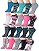 Tipi Toe Women's 20 Pairs Colorful Patterned Low Cut/No Show Socks WL08-AB…