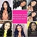 Recomtic 100% Human Hair 360 Lace Frontal Wigs Pre Plucked With Baby Hair For Black Women 14inch Brazilian Hair Body Wave Lace Front Wigs Human Hair 150% Density Natural Black