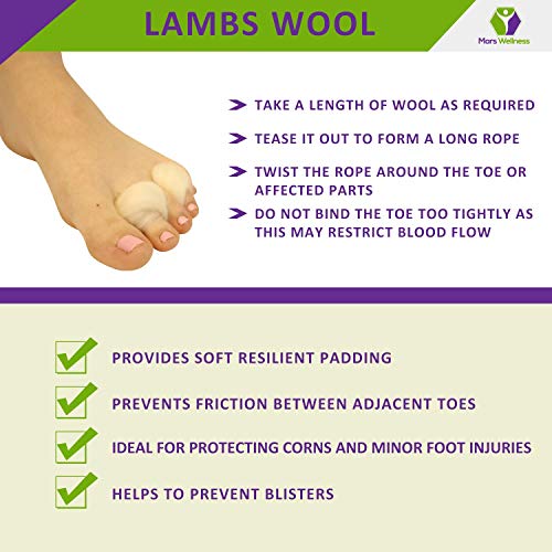Lambs Wool for Feet Super Soft Cushioning and Toe Seperator 3/8 oz 2 Pack Pricepulse