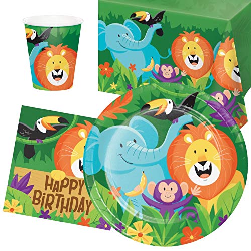 Jungle Safari Party Tableware Pack for 8