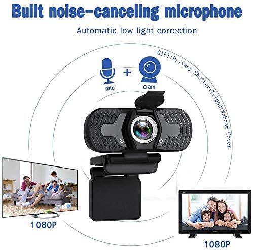Webcam with Microphone for Desktop,1080P HD USB Webcam Live Streaming Laptop PC Computer Web Camera for Video Calling Conferencing Recording Gaming, AutoFocus 3D Noise Reduction 2 Webcam with Microphone for Desktop,1080P HD USB Webcam Live Streaming Laptop PC Computer Web Camera for Video Calling Conferencing Recording Gaming, AutoFocus 3D Noise Reduction