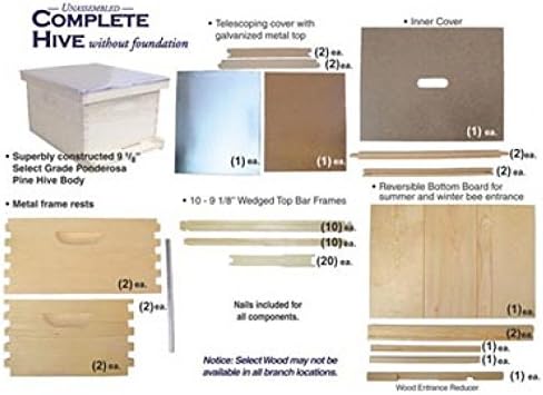 Unassembled Complete Beehive (10-Frame)