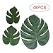 Mandy's 48 pcs Tropical palm Leaves 3 sizes for different theme Party decoration Luau/Hawaiian/jungle party baby shower wedding
