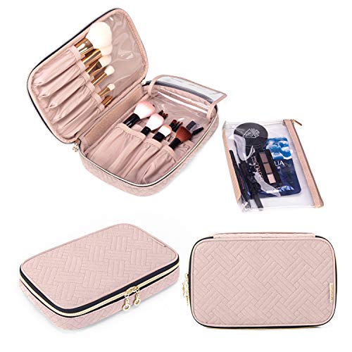 Yarwo Travel Makeup Brushes Bag, Portable Cosmetic Bag for Makeup Brushes (up to 9.4" )and Cosmetic Essentials, Pale Mauve (BAG ONLY) 1 Yarwo Travel Makeup Brushes Bag, Portable Cosmetic Bag for Makeup Brushes (up to 9.4" )and Cosmetic Essentials, Pale Mauve (BAG ONLY)