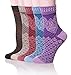 Velice Womens Cotton Vintage Style Crew Socks 5-pack (Style V-2), One Size