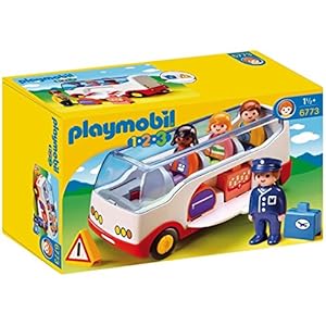 Playmobil 6773 1.2.3 Airport Shuttle Bus, For Children Ages 1.5+