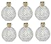 Nakpunar Spherical Glass Bottles with Cork Closure (6, 4 oz Crystal Cut)