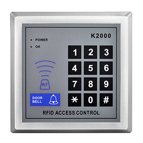 LIBO Full RFID Access Control System Kit Set Stand-Along Keypad with Electric Strike Lock DC12V 3A Power Supply Exit Button for Door Entry System