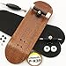 Peoples Republic Mahogany Complete Wooden Fingerboard w Nuts Trucks - Basic Bearing Wheels