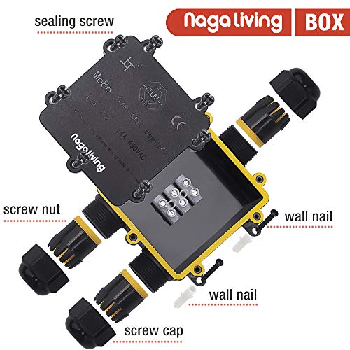 Abzweigdose IP68 Wasserdicht Kabelverbinder Verbindungsdose für Kabeldurchmesser Ø4mm-14mm – Bild 3