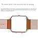 V-Moro for Fitbit Blaze Band Small Leather Bracelet Strap Replacement Band with Metal Frame for Fitbit Blaze Smart Fitness Watch (Camel Band + Rose Gold Frame-Small)