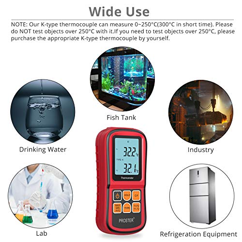 4 Proster+Thermocouple+Thermometer+Dual+Channel+Thermocouples