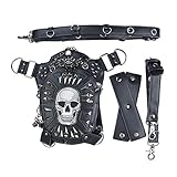 steel master Punk Skull Waist Bags Leg Holster Retro Bags Goth Shoulder Waist Bags Packs