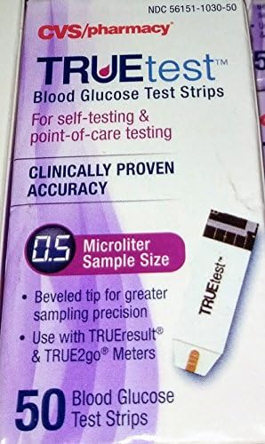 CVS Truetest Blood Glucose Test Strips (50 x 2) Exp 10/31/18