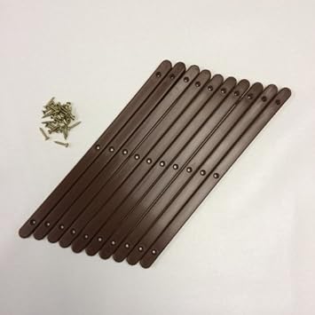 5 Pairs Of Brown Plastic Drawer Runners With Screws For Furniture