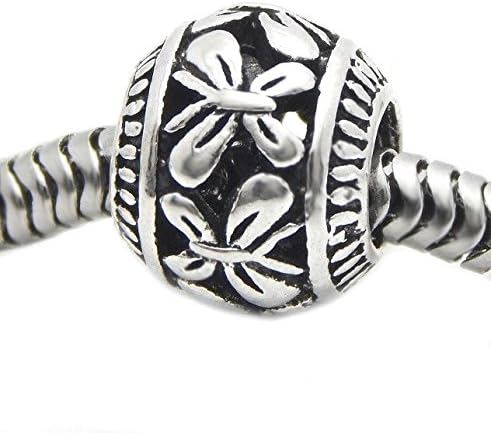 Cherityne Butterflies Spacer Fits Pandora Bracelet Silver Plated Charm Bead