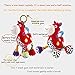 Baby Toys for Car Seat and Infant Stroller Activity, Cute Red Horse Kids Hanging Music Toy for Crib
