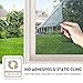 KESPEN One Way Window Film Privacy Anti-UV Heat Control Reflective Glass Tint for Home Static Cling Vinyl, Brown-Silver, 17.5 Inch X 6.5 Feet