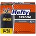 Hefty Strong Multipurpose Large Black Trash Bags, 30 Gallon, 56 Count