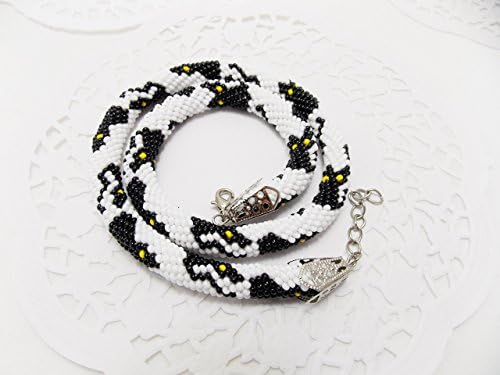 HANDMADE Cat lover gift for girls cute necklace black jewelry animal witch kitty accessory halloween