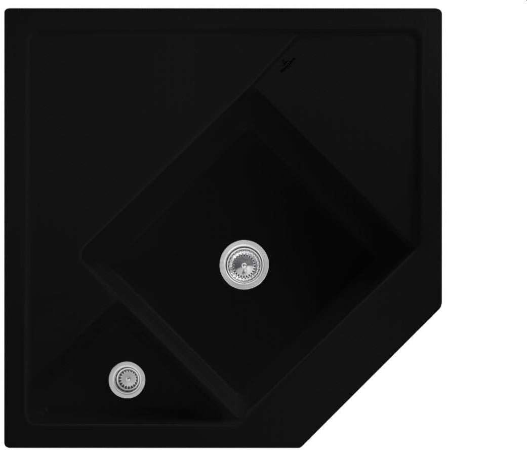 Villeroy Boch Monumentum Chromit Black Ceramic Corner Kitchen