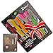 Chefcoo Kitchen Knife Set Plus Magnetic Strip and Sharpener One Cutlery Knives-Best Color Cooking Gadgets-Includes Cheese, Pizza, Paring, 14.5 x 10.9 x 1.5 inches, Red, Yellow, Blue, Green, Pink