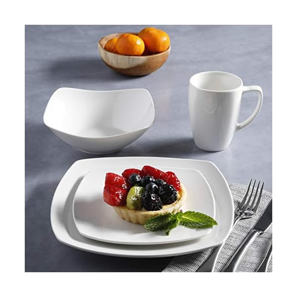 Gibson Home Zen Buffet Porcelain Chip and Scratch Resistant Dinnerware Set, Service for 4 (16pcs