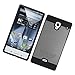 Eagle Cell Hybrid Dual Layer TPU Protective Hard Case Cover for Sharp Aquos Crystal 306SH - Retail Packaging - Black/Grey