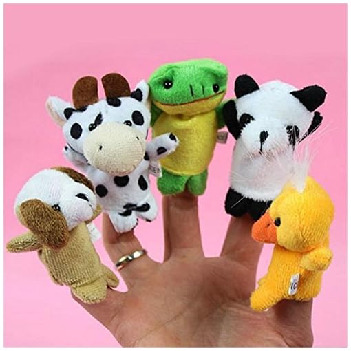 Cartoon Animal Velvet Finger Puppet Finger Toy Finger Doll Baby Cloth Educational Hand Toy Story 10pcs by TATEELY - Image 3