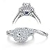 Newshe Jewellery Wedding Engagement Ring Set AAAAA Cz 925 Sterling Silver 2Ct Round Created Blue Sapphire White Size 4-13