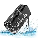 Waterproof Bluetooth Speaker IPX5, LOBKIN Portable Wireless Stereo Speaker with Built-in Mic, Support TF Card Slot/U Disk, Dual-Driver Outdoor Speaker for Pool, Beach, Travel, Party