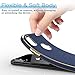 LOHASIC for iPhone Xs Case, Leather Luxury Anti-Slip Grip Scratch Resistant Protective Cover for iPhone X (2018) - Navy Blue