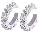 IrbingNii Ear Cuffs Ear Cuff with Crystal Cartilage Silver Earcuffs Earrings Helix Earring Cuff Studs Earcuff