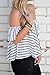Lisingtool Women's Off Shoulder Stripe Casual Blouse Shirt Tops (L, White)