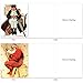 The Best Card Company - 10 Retro Merry Christmas Cards Bulk - Vintage Holiday Notecards with Envelopes (4 x 5.12 Inch) - Rockwell Holidays M6059