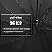 Saiveina 47 Inch Auto Open Straight Strong Durable Umbrella, 190T Fiber Waterproof Windproof Sport Umbrella 16 Ribs
