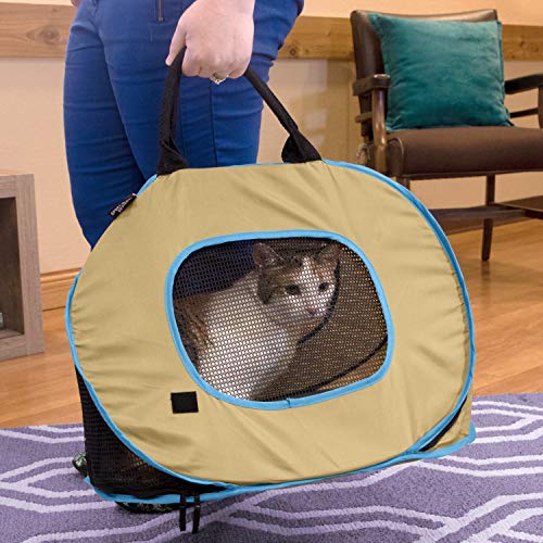 SportPet Designs Cat Carrier with Zipper Lock- Foldable Travel Cat Carrier - Thumbnail 3
