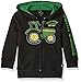 John Deere Little Boys' Toddler 1837 Fleece Zip Hoodie, Black, 4T