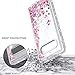 Galaxy S10+ Plus Case with Screen Protector (Full Coverage 3D PET) for Girls Women, NageBee Glitter Liquid Sparkle Floating Waterfall Durable Cute Case for Samsung Galaxy S10+ /S10 Plus -Rose Gold