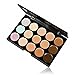 Pro 15 Colors Concealer Contour Palette +1 PC Toothbrush Curve Foundation Brush