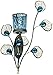 Zingz & Thingz Exotic Peacock Plume Collection Tealight & Candle Lighting, 6.75x2.25x10.75, Wall Sconce Single