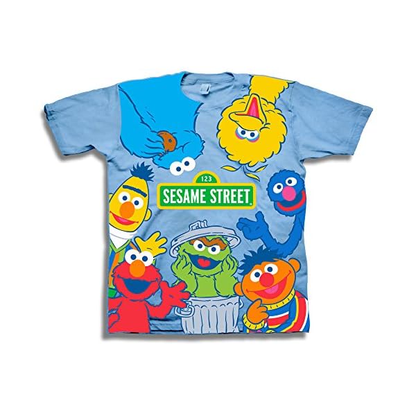 Sesame Street Short Sleeve Shirt - 2 Pack of Sesame Street Tees - Elmo, Cookie Monster & Friends - Image 4