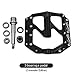 FOOKER Bike Pedals Non-Slip Aluminum Alloy MTB Mountain Bike Pedals 3 Bearing 9/16