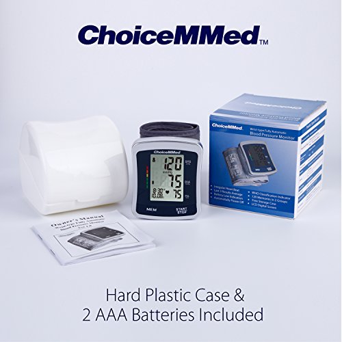 CHOICEMMED Wrist Blood Pressure Monitor - BP Cuff Meter with Display - Blood Pressure Machine up 5.3"-8.5" Wrists - Blood Pressure Tester Kit with Case - Blood Pressure Gauge with Memory - Thumbnail 4