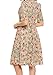 ACEVOG Women's Casual Short Sleeve Floral Printed Fit and Flare Party Dress