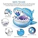 PALADOU Baby Swimming Pool Float with Canopy for Kids Aged 9-36 Months Fun on The Water, Baby Swim Floaties Shark Ring Boat Floating